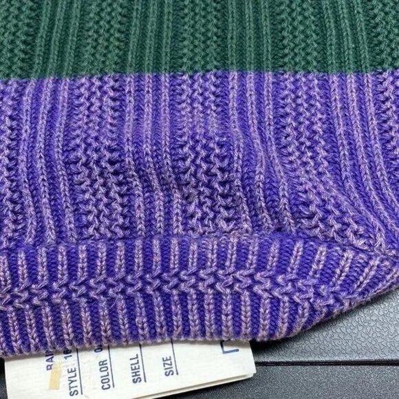 NWT NAUTICA WOMEN'S VINTAGE‎ RAINFOREST STRIPED CHUNKY SWEATER LARGE - Picture 7 of 7